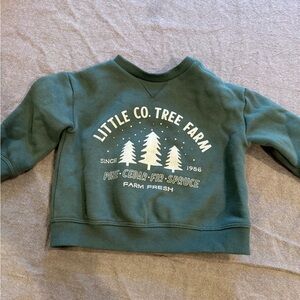 Toddler Boy’s 6m Little Co. Tree Farm Sweatshirt Oeko-Tex Green organic cotton